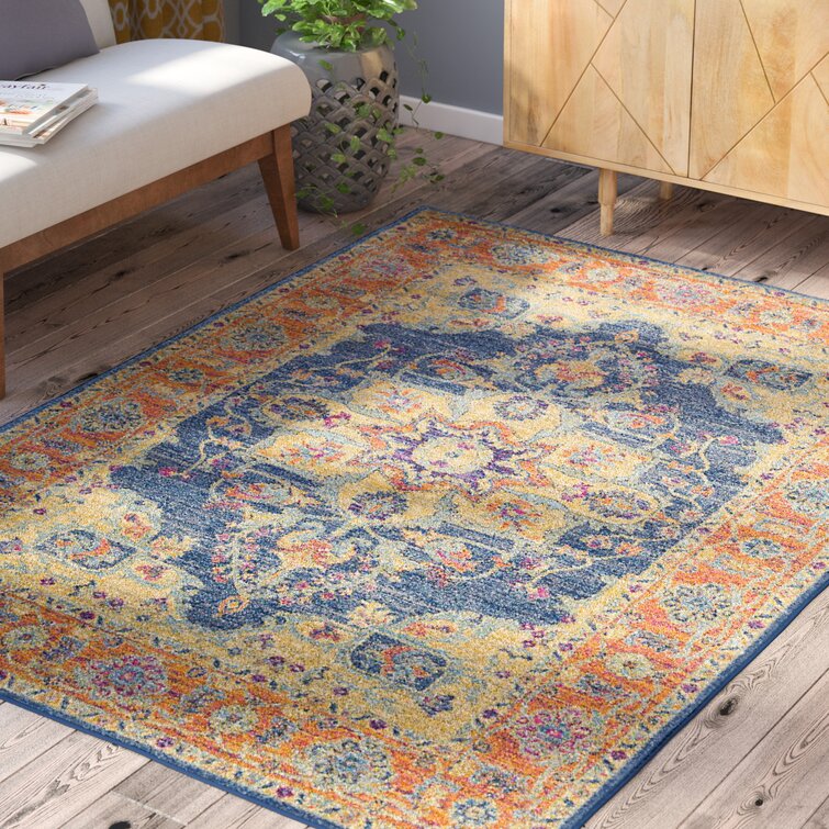 Mistana™ Hillsby Oriental Orange/Teal Area Rug & Reviews Wayfair